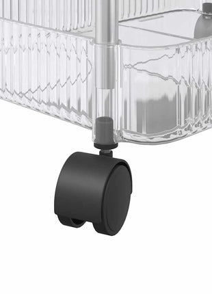 Opbergtrolley 4-laags 37x28x95 cm acryl transparant