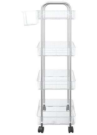 Opbergtrolley 4-laags 37x28x95 cm acryl transparant