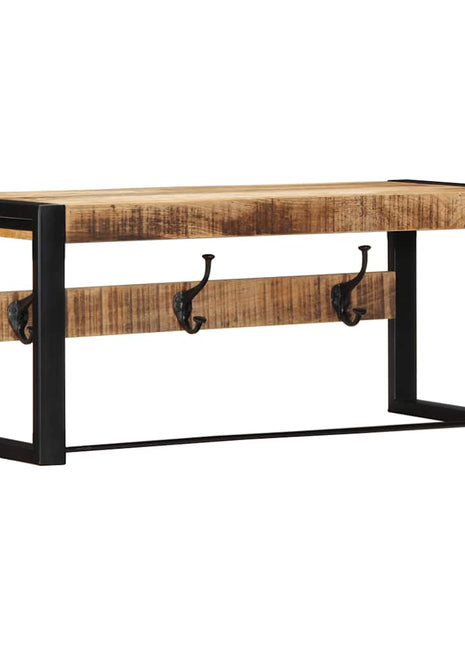 Kapstok 80x35x35 cm massief ruw mangohout