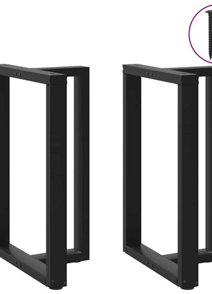 Bartafelpoten 2 st T-vormig 60x35x(90-91) cm staal zwart