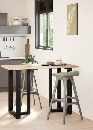 Bartafelpoten 2 st T-vormig 60x35x(90-91) cm staal zwart
