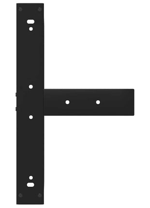 Bartafelpoten 2 st T-vormig 60x35x(90-91) cm staal zwart