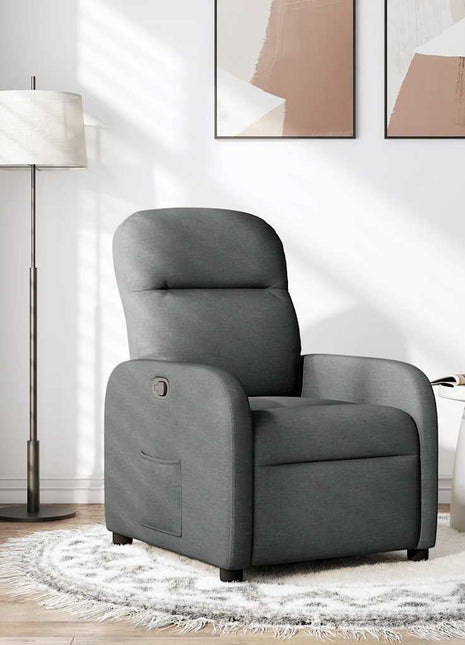 Fauteuil verstelbaar stof donkergrijs