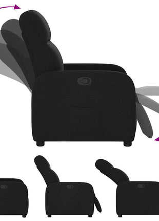 Fauteuil verstelbaar stof zwart