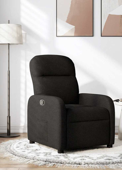 Fauteuil verstelbaar stof zwart