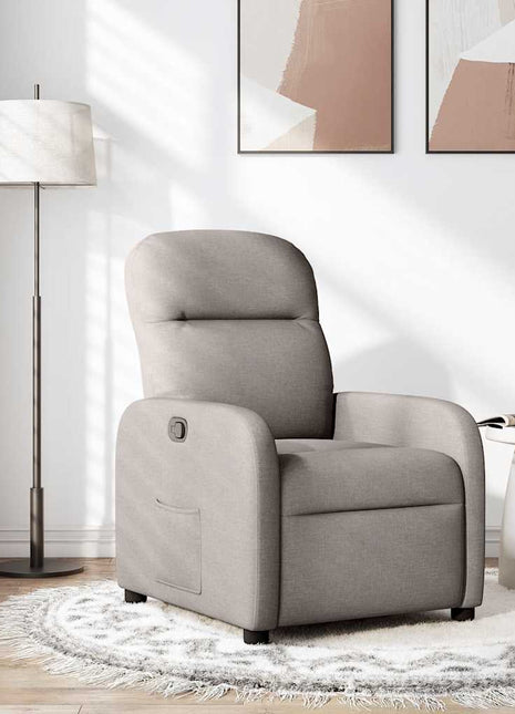 Fauteuil verstelbaar stof taupe