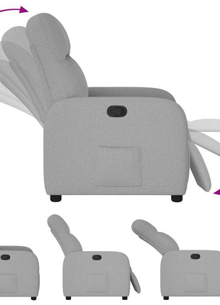 Fauteuil verstelbaar stof wolk grijs