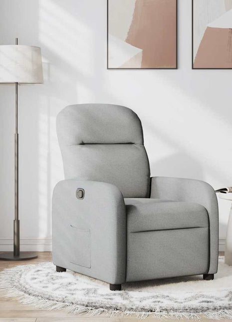 Fauteuil verstelbaar stof wolk grijs