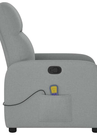 Massagestoel verstelbaar stof lichtgrijs