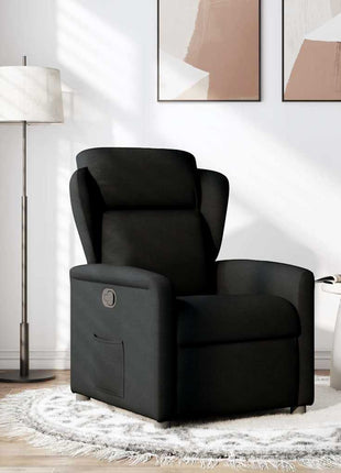 Fauteuil verstelbaar stof zwart