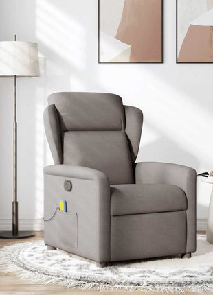 Massagestoel verstelbaar stof taupe