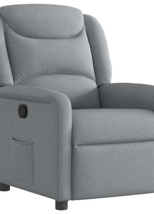 Fauteuil verstelbaar stof lichtgrijs