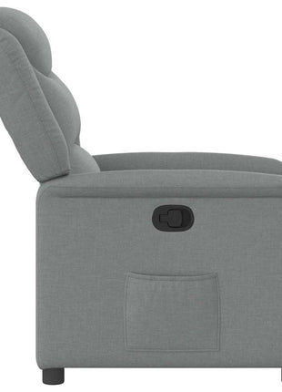 Fauteuil verstelbaar stof lichtgrijs