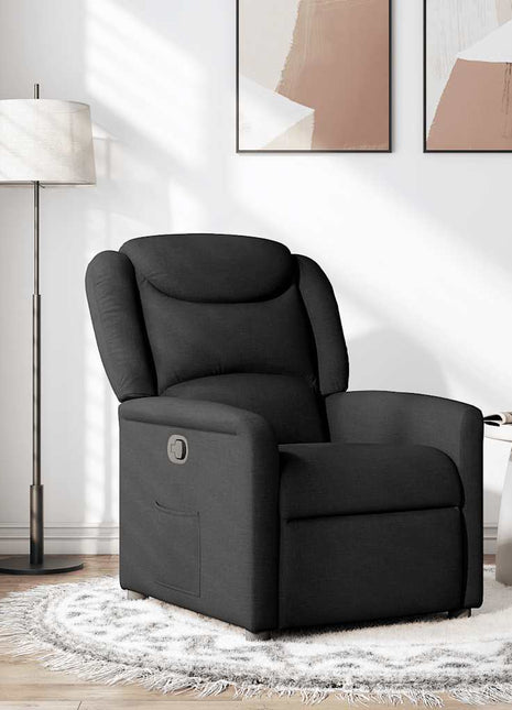 Fauteuil verstelbaar stof zwart