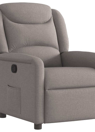 Fauteuil verstelbaar stof taupe