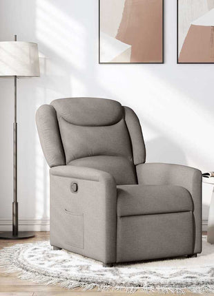 Fauteuil verstelbaar stof taupe