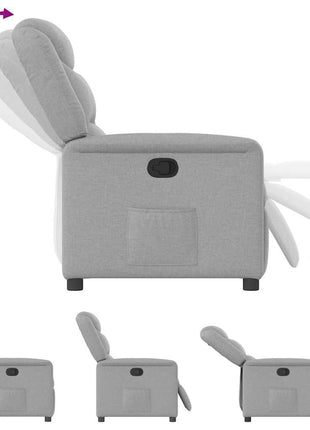 Fauteuil verstelbaar stof wolk grijs