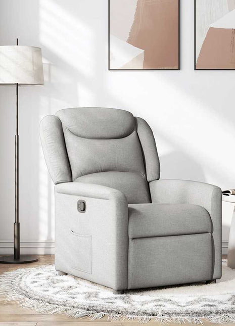 Fauteuil verstelbaar stof wolk grijs