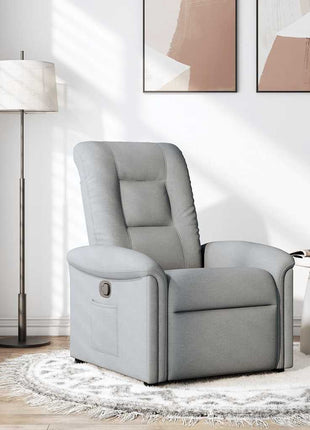 Fauteuil verstelbaar stof lichtgrijs
