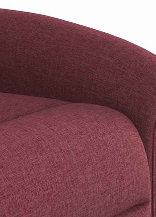 Fauteuil verstelbaar stof wijnrood