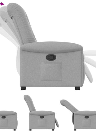 Fauteuil verstelbaar stof wolk grijs