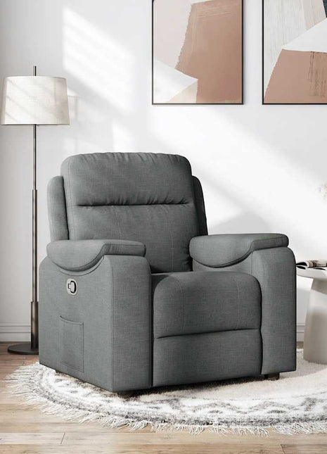 Fauteuil verstelbaar stof donkergrijs