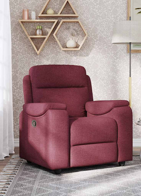 Fauteuil verstelbaar stof wijnrood