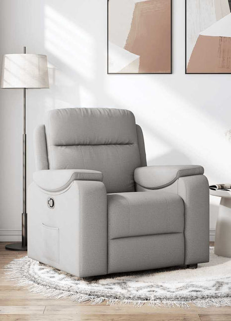 Fauteuil verstelbaar stof wolk grijs