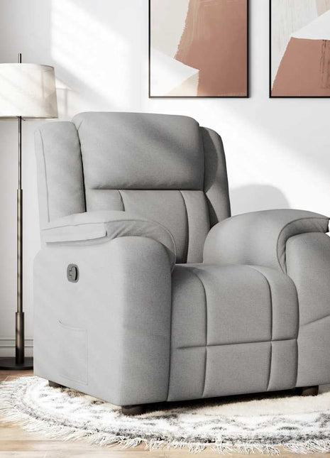 Fauteuil verstelbaar stof wolk grijs