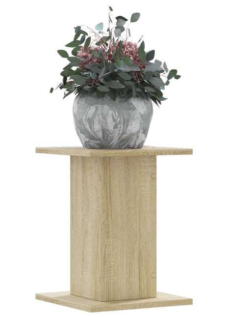 Plantenstandaards 2 st 30x30x40 cm bewerkt hout sonoma eiken