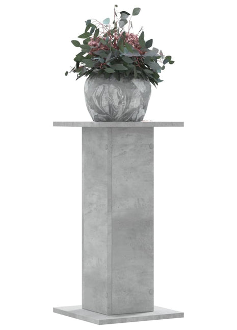 Plantenstandaards 2 st 30x30x60 cm bewerkt hout betongrijs