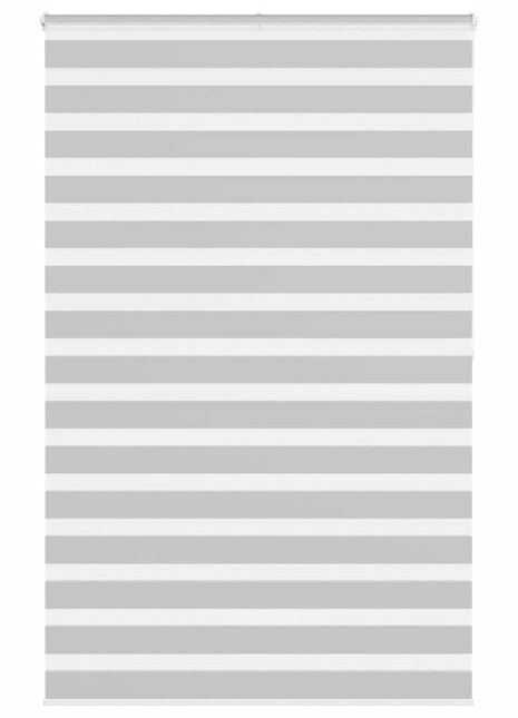 Zebra rolgordijn 140x200 cm stofbreedte 135,9 cm lichtgrijs