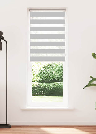 Zebra rolgordijn 80x230 cm stofbreedte 75,9 cm lichtgrijs