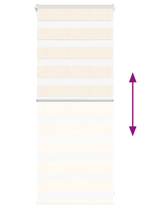 Zebra rolgordijn 65x100 cm stofbreedte 60,9 cm marmerbeige