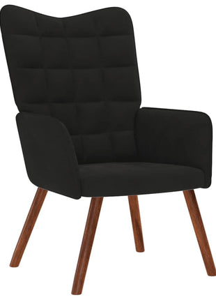 Relaxstoel fluweel zwart