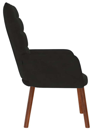Relaxstoel fluweel zwart
