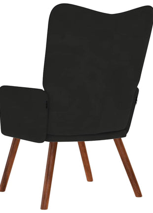Relaxstoel fluweel zwart