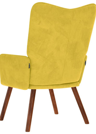 Relaxstoel fluweel geel