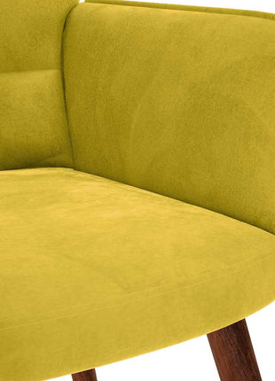Relaxstoel fluweel geel