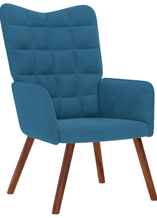 Relaxstoel fluweel blauw