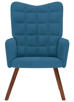 Relaxstoel fluweel blauw