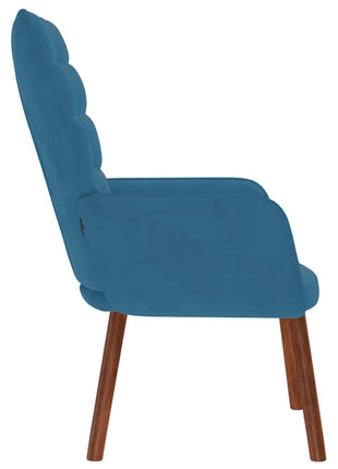 Relaxstoel fluweel blauw