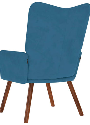 Relaxstoel fluweel blauw