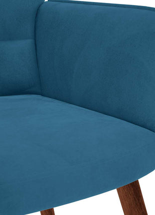 Relaxstoel fluweel blauw