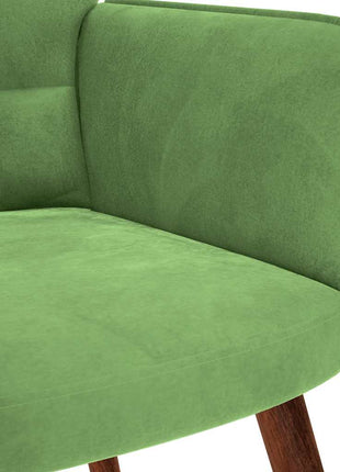 Relaxstoel met voetenbank fluweel lichtgroen