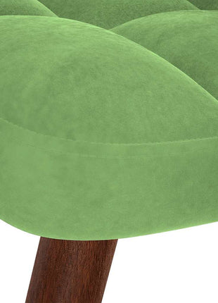 Relaxstoel met voetenbank fluweel lichtgroen