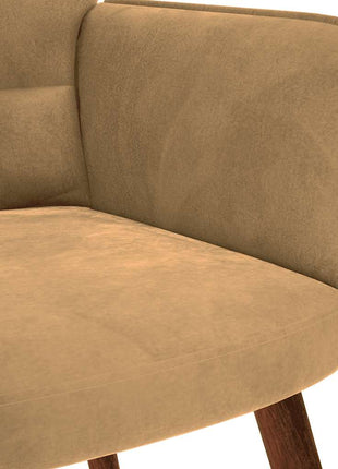 Relaxstoel met voetenbank fluweel bruin