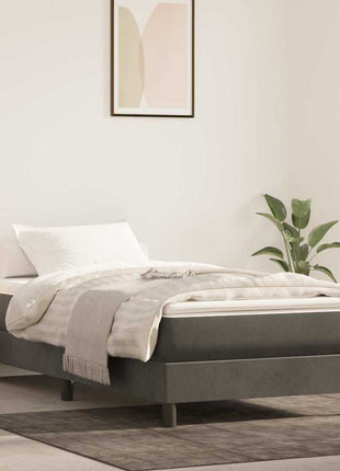 Pocketveringmatras 120X200X20 Cm Fluweel Donkergrijs