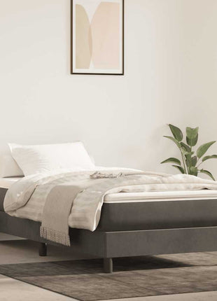 Pocketveringmatras 120X200X20 Cm Fluweel Donkergrijs