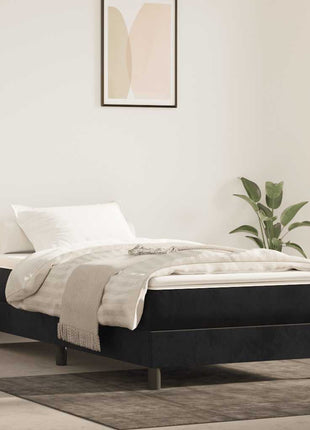 Pocketveringmatras 80X200X20 Cm Fluweel Zwart